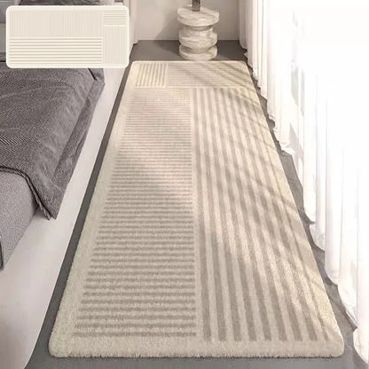 VIKAMA Minimal Line Design Non-Slip Washable Area Rug