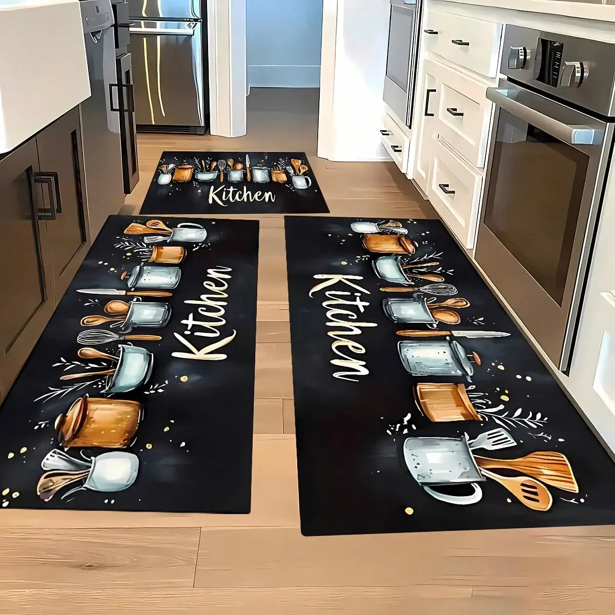 Kitchen Utensil & Spice “Bon Appétit” Area Rug