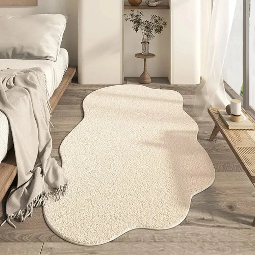 VIKAMA Cream Irregular Living Room Carpet