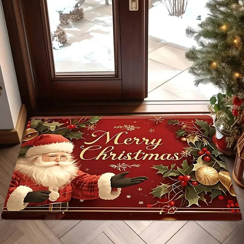 VIKAMA Merry Christmas Santa Claus Doormat