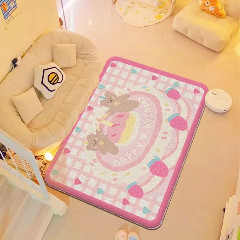 VIKAMA Cream Cashmere Style Bedroom Carpet