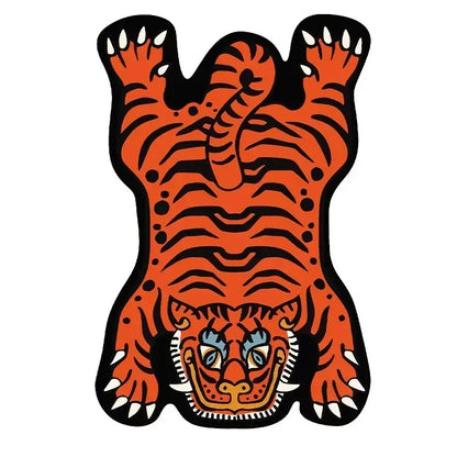 VIKAMA Cartoon Tiger Carpet Non-Slip Kids Bedroom Living Room Floor Mat