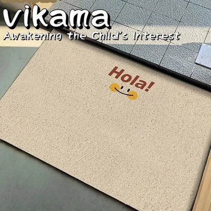 VIKAMA “¡Bienvenidos!” Diatomaceous Earth Welcome Mat Sunlight Smiley Non-Slip Doormat Home Decor
