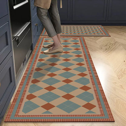 VIKAMA Kitchen Oil-Resistant Floor Mat Absorbent Quick-Dry Non-Slip Bathroom Doormat