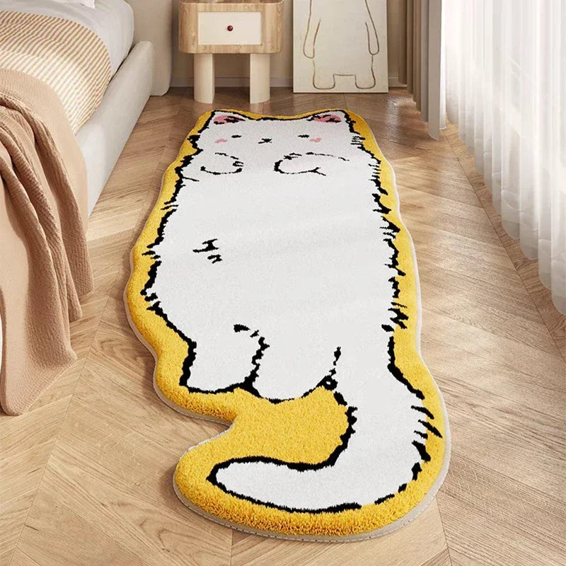 VIKAMA Cartoon Cat Fuzzy Soft Area Rug