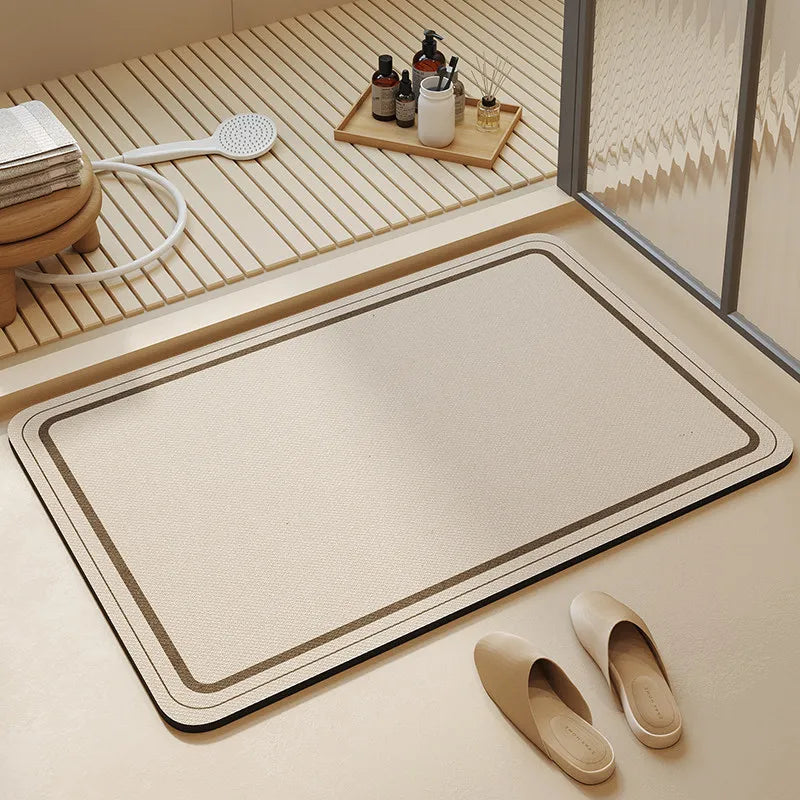 Modern non-slip absorbent bath mat