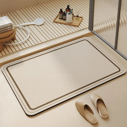 Modern non-slip absorbent bath mat
