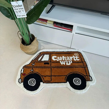Cartoon cashmere-style kids room carpet