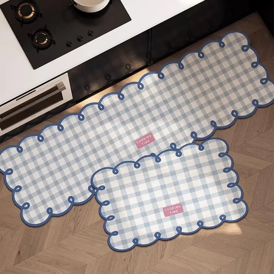 Quick-dry non-slip absorbent kitchen mat