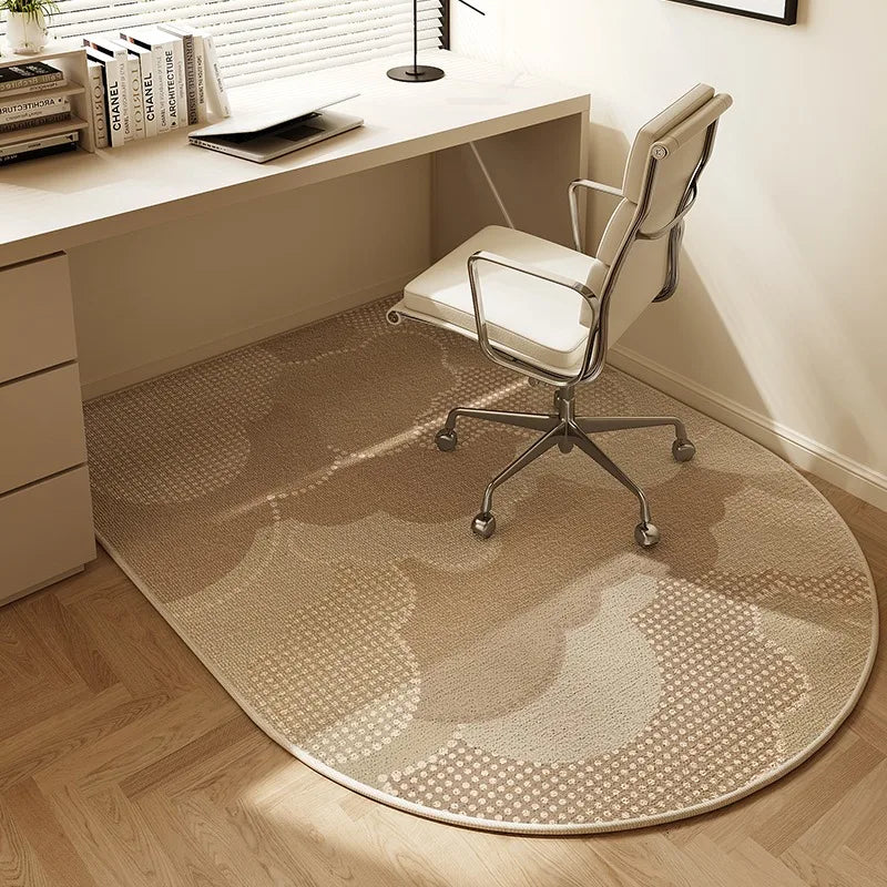 VIKAMA Chair Floor Mat Arched Non-Slip Bedroom Study Office Swivel Chair Rug
