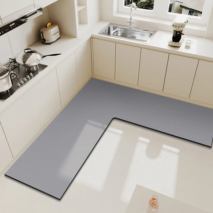 Solid Color Diatom Mud L-Shaped Mat