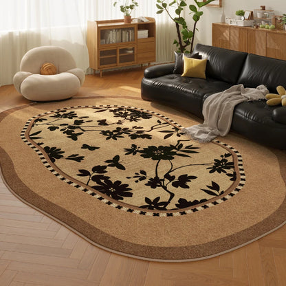 Retro Style Irregular Plush Area Rug