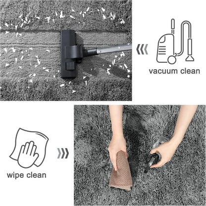 VIKAMA Minimalist Shaggy Soft Fluffy Area Rug