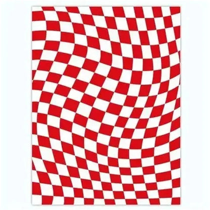 Purple Chessboard Plaid Area Rug