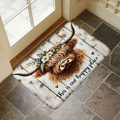 Highland Cow Non-Slip Door Mat