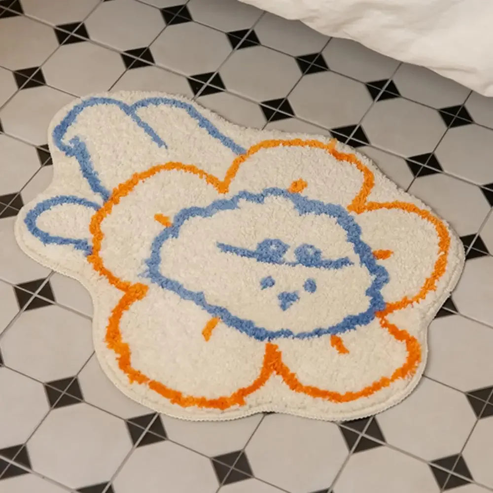 VIKAMA Cartoon Soft Cashmere-Feel Bedside Area Rug