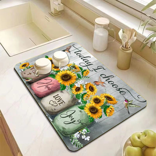 Sunflower Coffee Absorbent Drying Mat