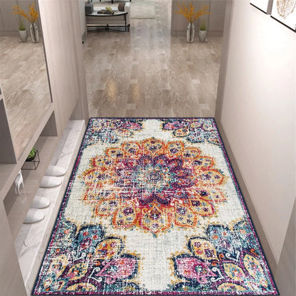 VIKAMA Crystal Velvet Floor Mat Light Luxury Retro Entry Door Floor Mat Carpet Door Mat Entry Door Foot Mat Entryway Carpet