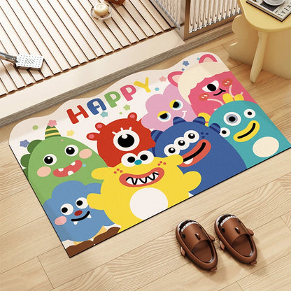 Cartoon quick-dry non-slip bath mat