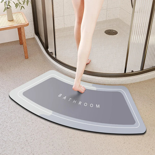Arched Diatom Mud Non-Slip Bathroom Mat