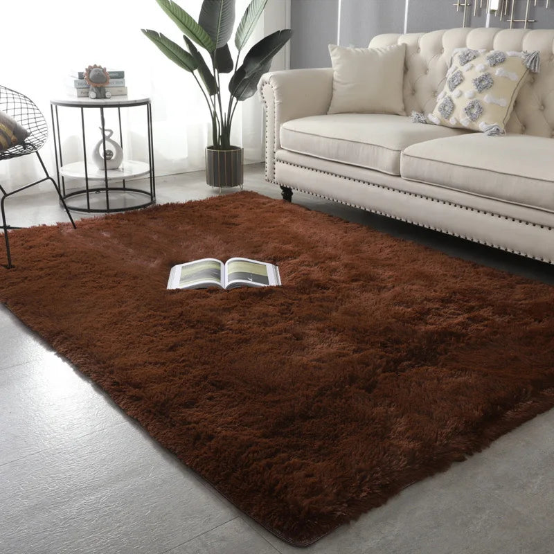 VIKAMA Silk Wool Carpet Bedroom Living Room Carpet Ins Style Scandinavian Home Floor Mats Home Decoration