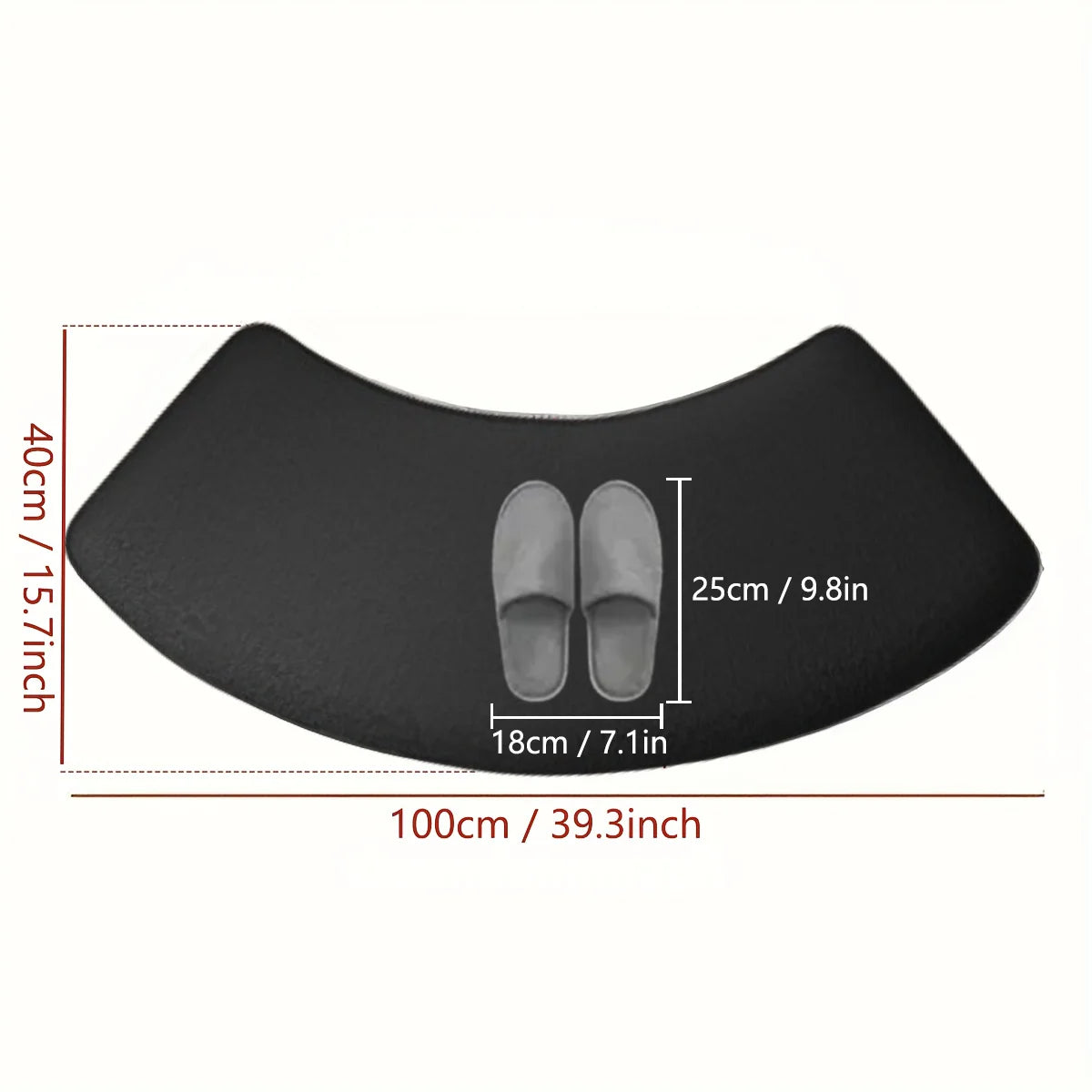 Thickened Curved Bathroom Absorbent Mat Non-Slip Shower Room Door Toilet Foot Entrance Mat