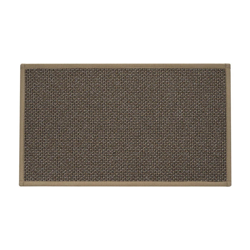 Black & gray interwoven non-slip kitchen runner mat