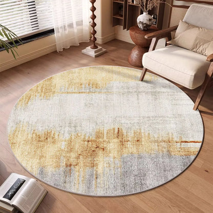 Modern Abstract Round Soft Washable Area Rug