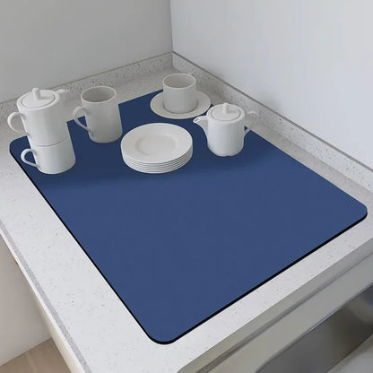 VIKAMA Solid Color Absorbent Kitchen Countertop Mat