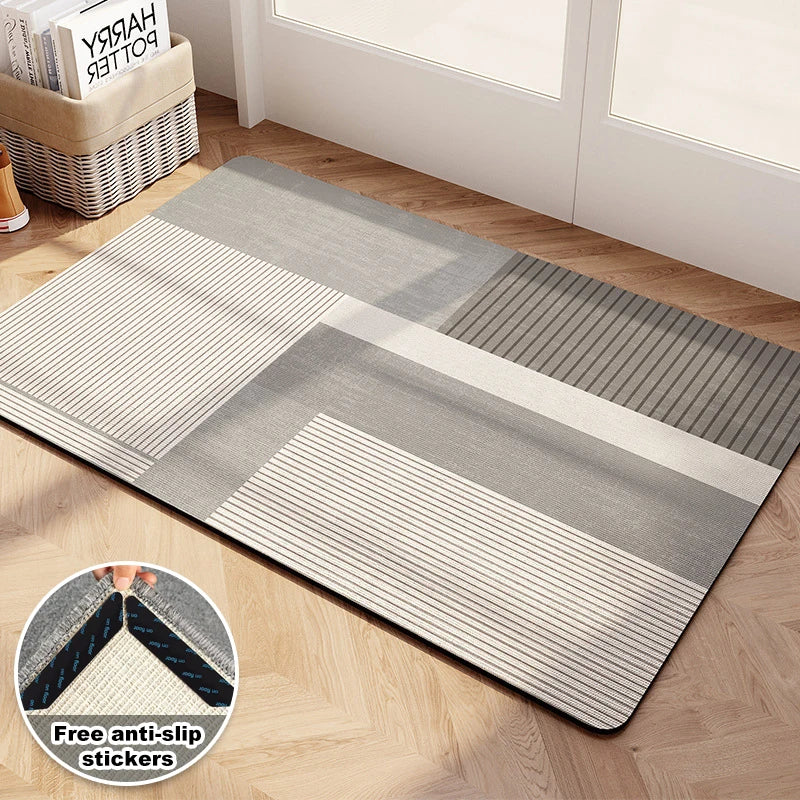 Super Absorbent Kitchen Rug Non-Slip Soft Washable Floor Mat Bathroom Entrance Carpet