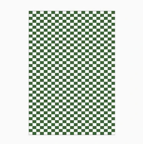 VIKAMA Green Checkered Floor Mat