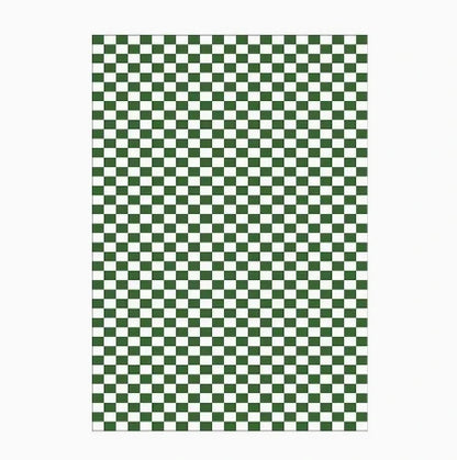 VIKAMA Green Checkered Floor Mat