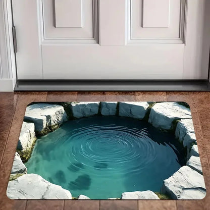 VIKAMA 3D Optical Illusion Anti-Slip Doormat