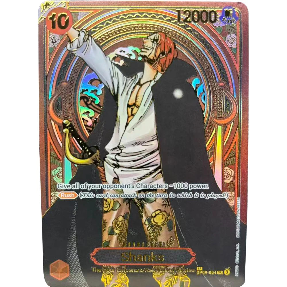 One Piece Luffy Teach Shanks English Anime Card Set