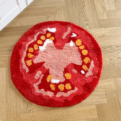 Tomato Tufted Cartoon Soft Area Rug