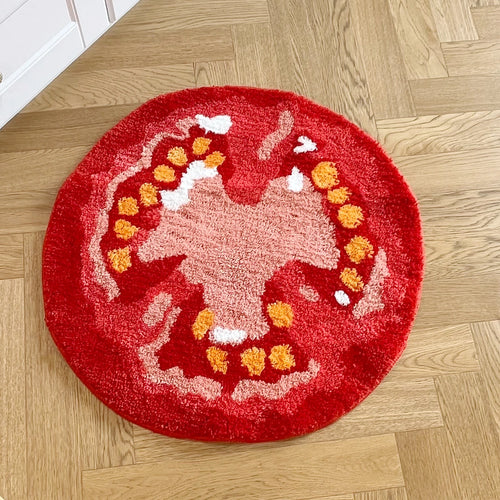 Tomato Tufted Cartoon Soft Area Rug