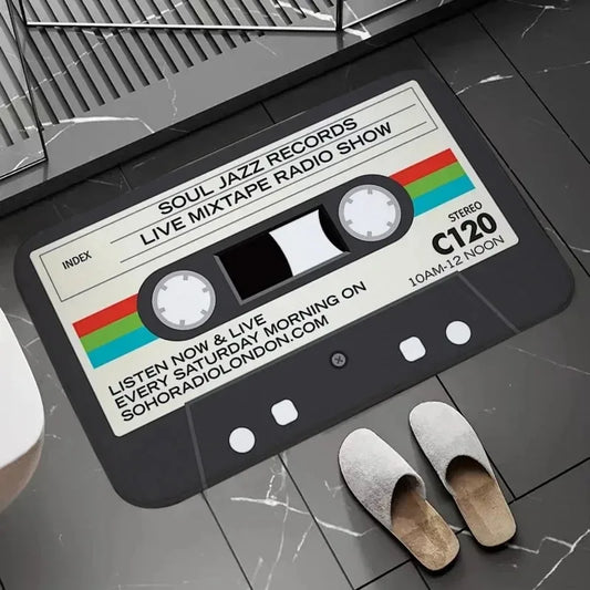 Retro Cassette Tape Bath Mat