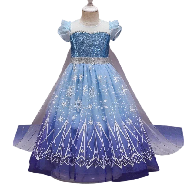 Disney Frozen 2 Elsa Princess Costume Dress For Girls
