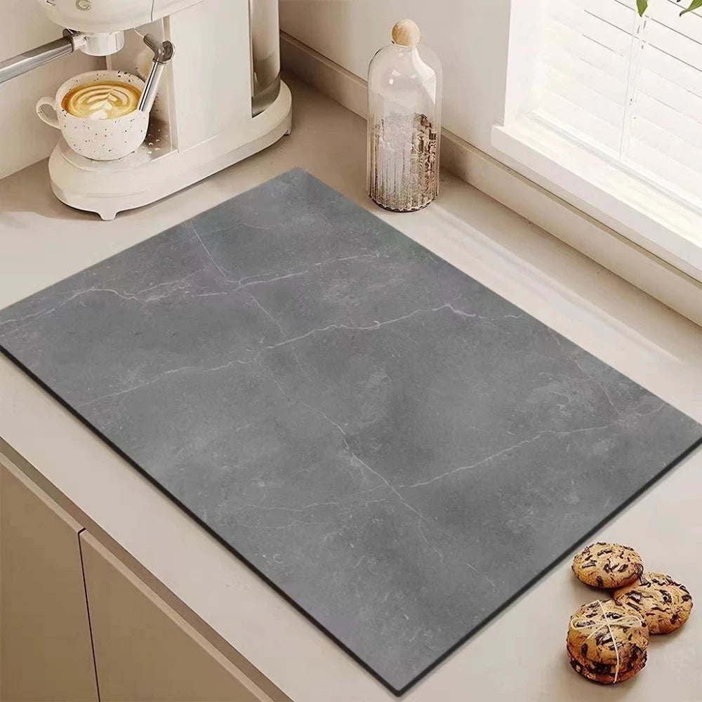 VIKAMA Marble Diatomite Absorbent Kitchen Drain Mat