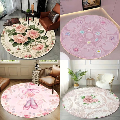 VIKAMA Printed Loop Pile Rug Soft Thick Living Room Bedroom Coffee Table Carpet Home Decor