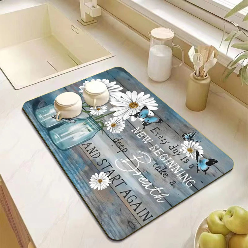 Sunflower Coffee Absorbent Drying Mat