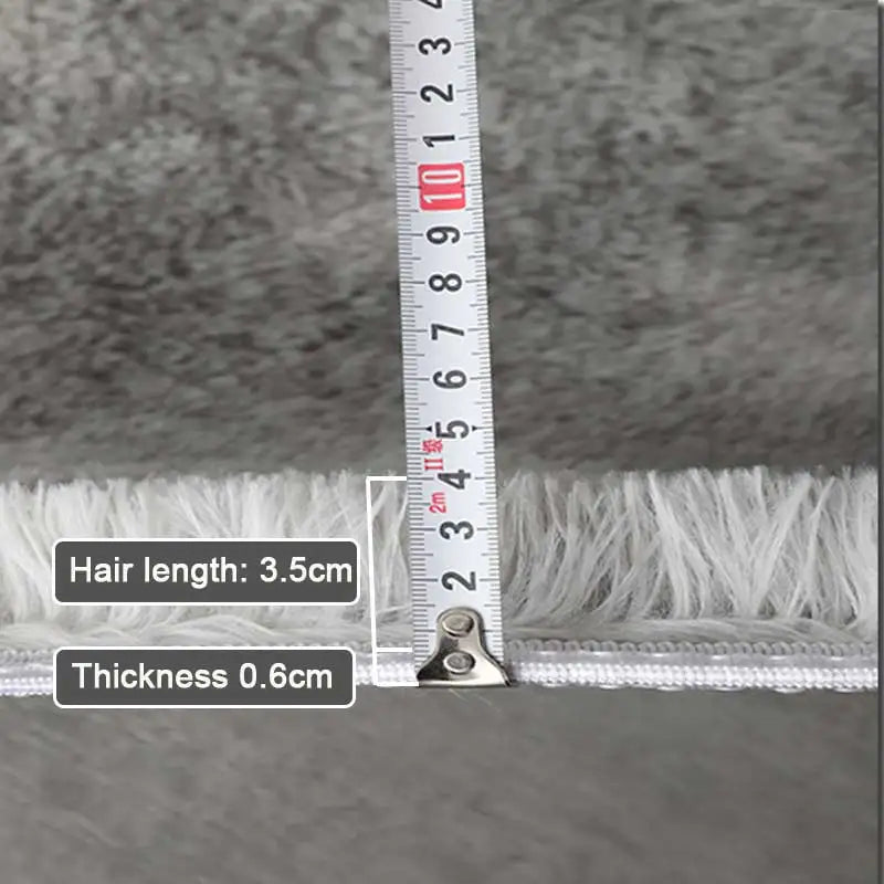 FORSWAN Gray Plush Velvet Area Rug