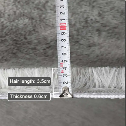 FORSWAN Gray Plush Velvet Area Rug