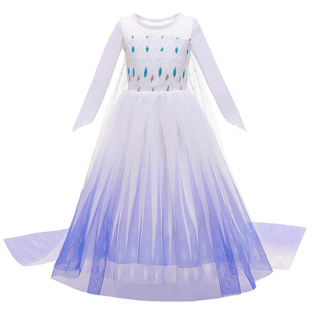 Disney Frozen Elsa Anna Princess Costume Dress For Girls