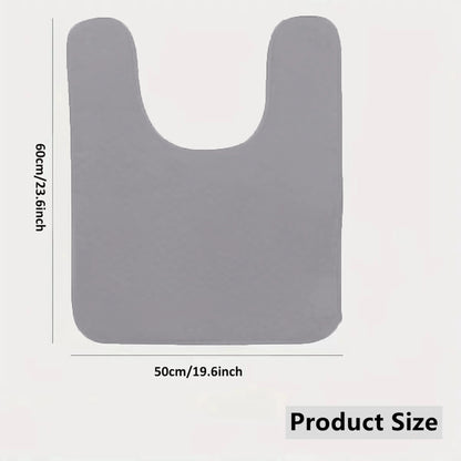 Large U-Shape Bathroom Mat Absorbent Non-Slip Toilet Floor Carpet Home Decoration