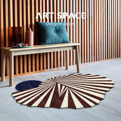 Art Design Nordic Irregular Plush Area Rug