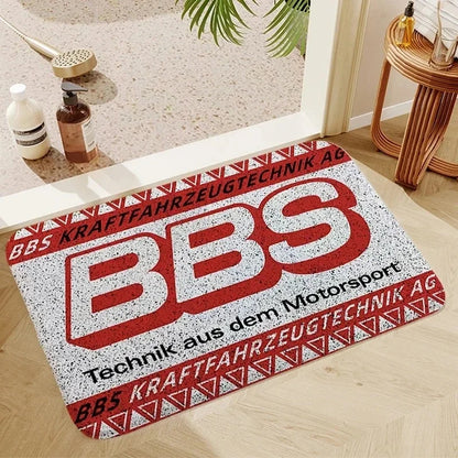 BBS Racing Car Design Anti-Slip Doormat