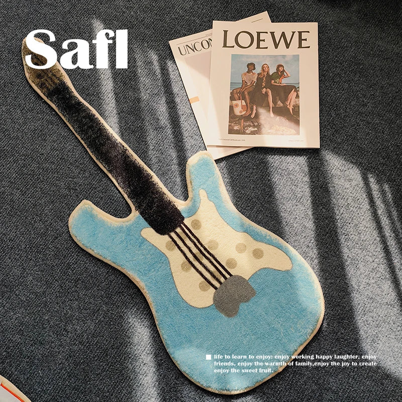 Guitar-shaped kids non-slip floor mat
