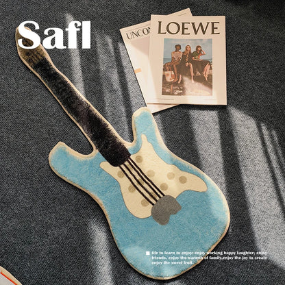 Guitar-shaped kids non-slip floor mat
