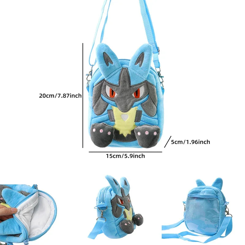 Pokemon Character Plush Backpack Anime Shoulder Bag Toy